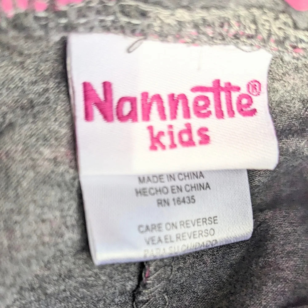 Nannette Kids 2PC Long Sleeve Hoodie Bunny Pant Set - Picture 5 of 7